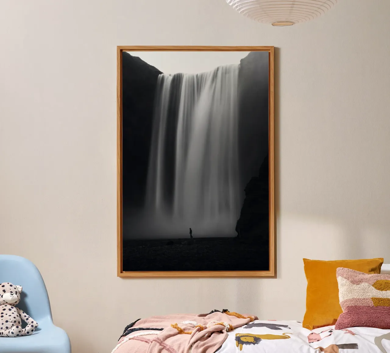 Le masse d'acqua della cascata di Skogafoss alluminio dibond da Fjöllart