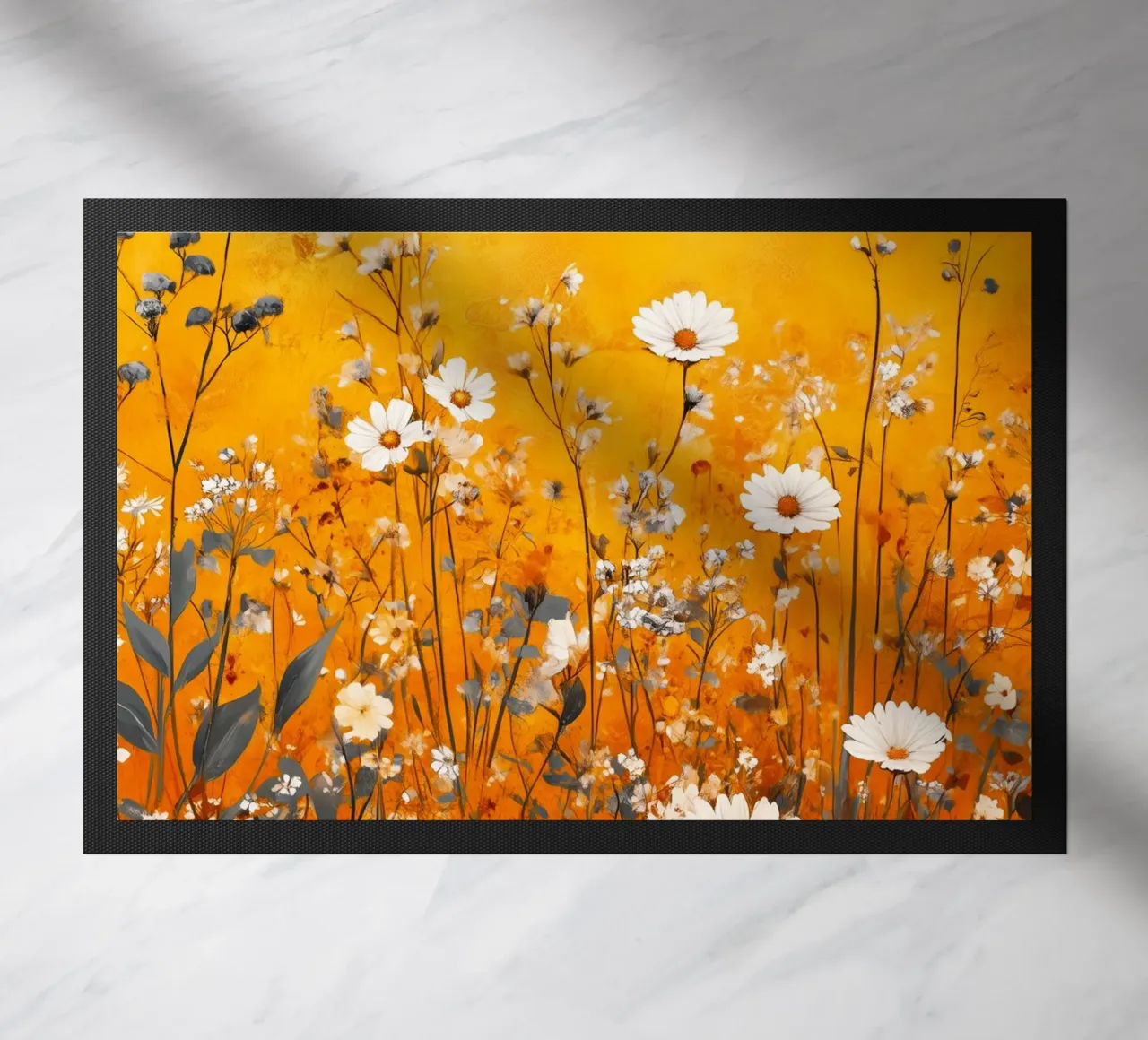 Spring meadow doormat by Justyna Jaszke JBJart