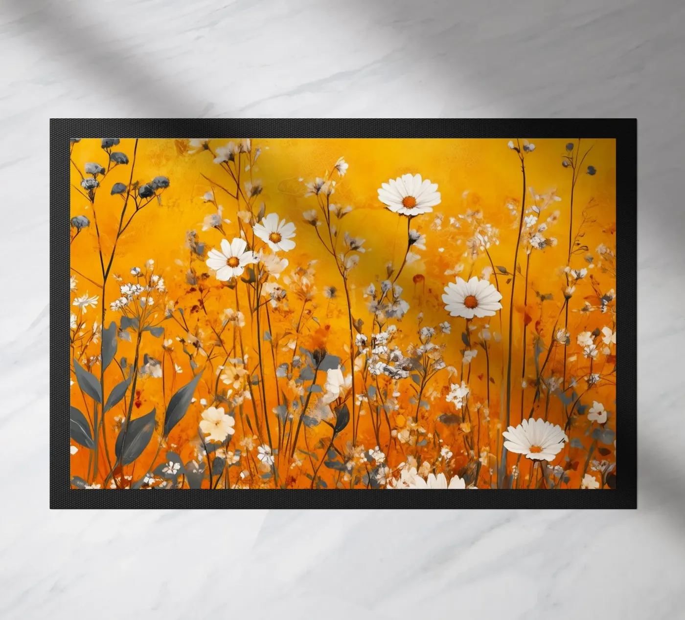 Spring meadow doormat by Justyna Jaszke JBJart