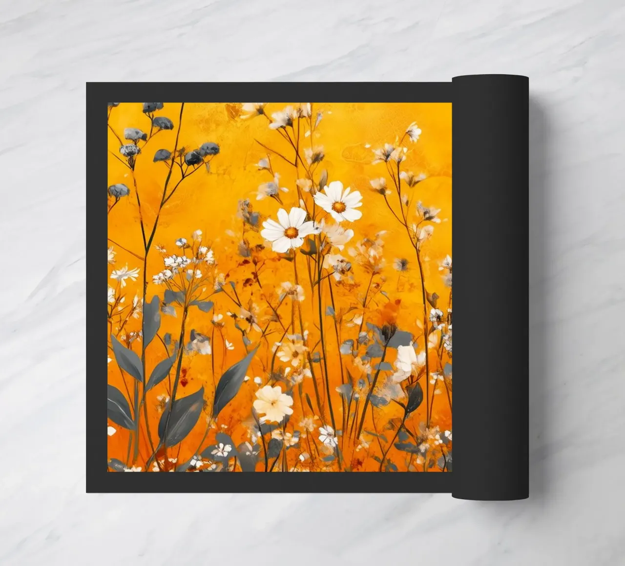 Spring meadow doormat by Justyna Jaszke JBJart