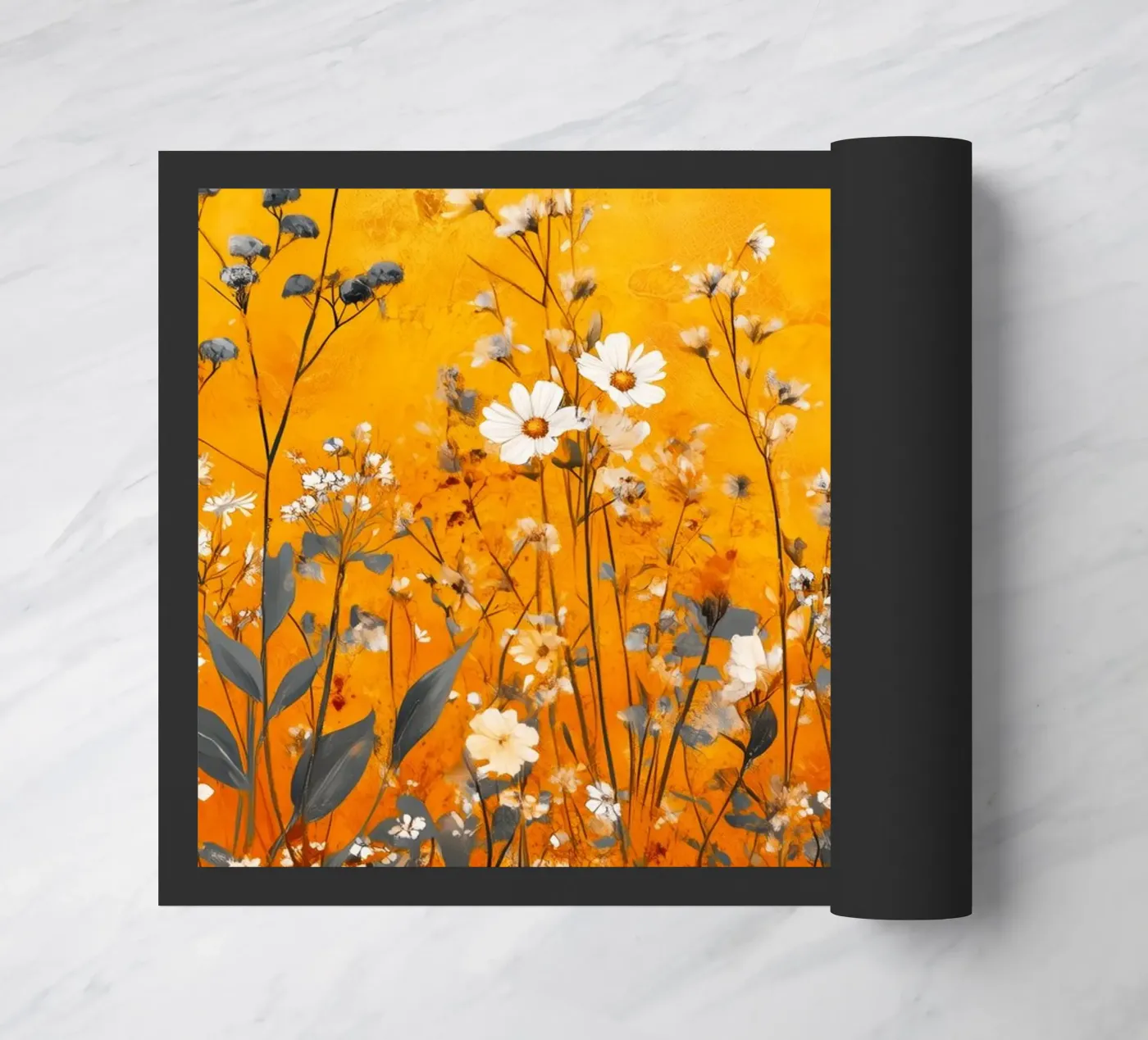 Spring meadow doormat by Justyna Jaszke JBJart