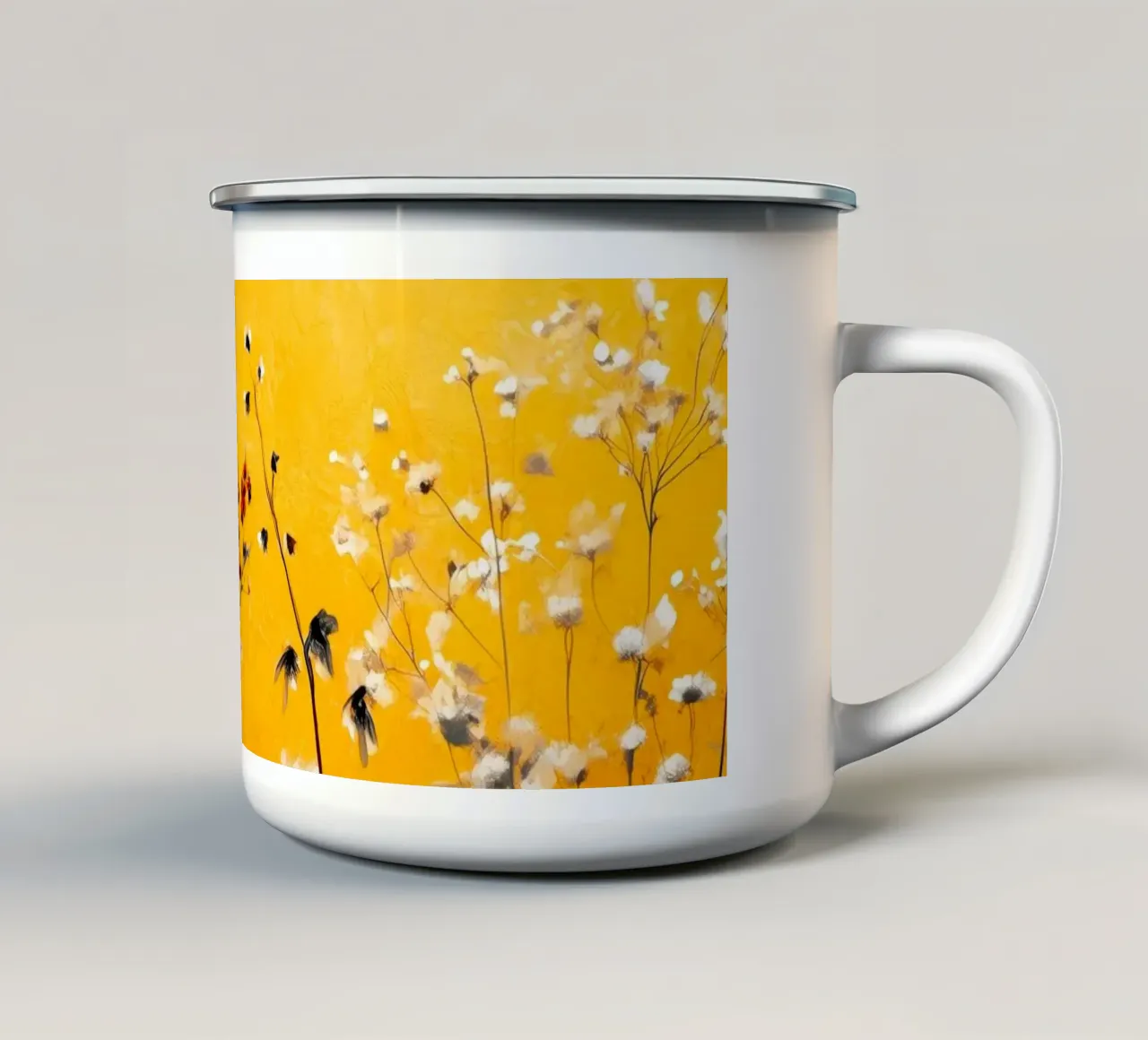 Prato giallo tazza in smalto da Justyna Jaszke JBJart