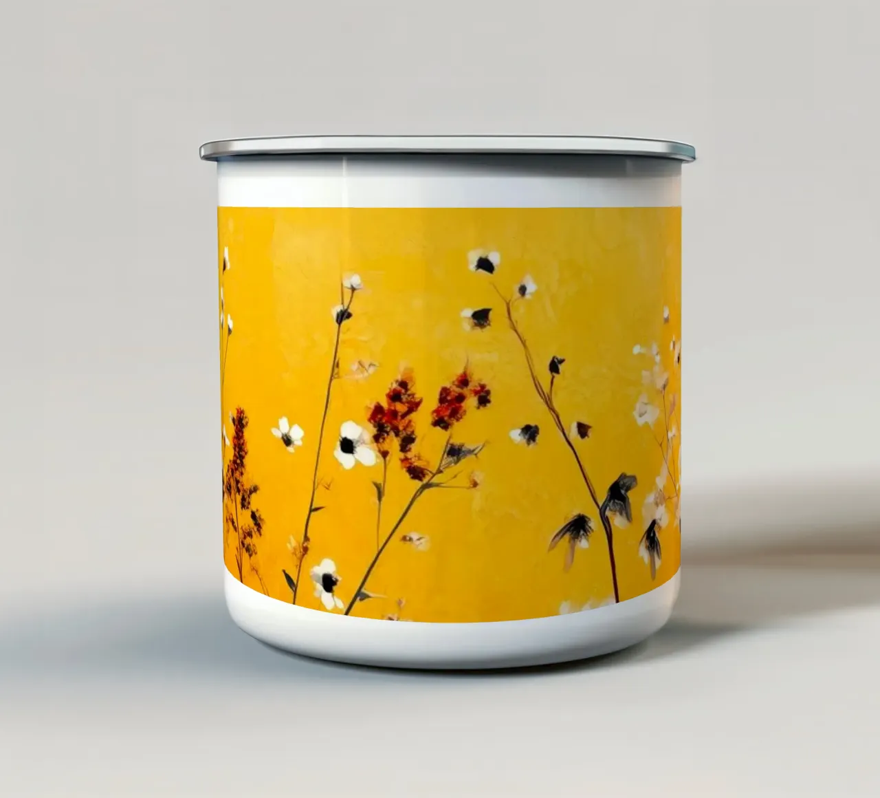 Prato giallo tazza in smalto da Justyna Jaszke JBJart