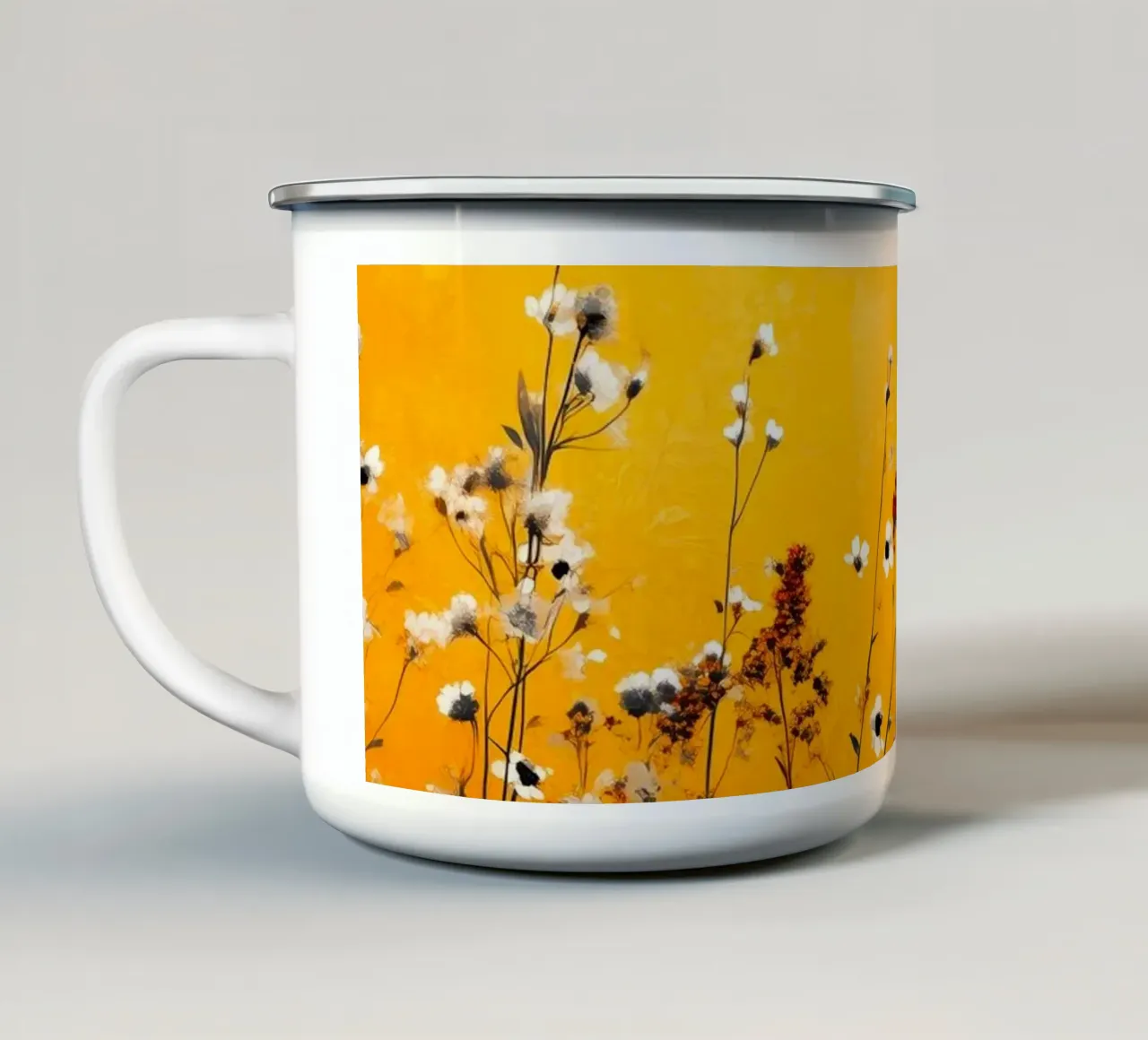 Prato giallo tazza in smalto da Justyna Jaszke JBJart