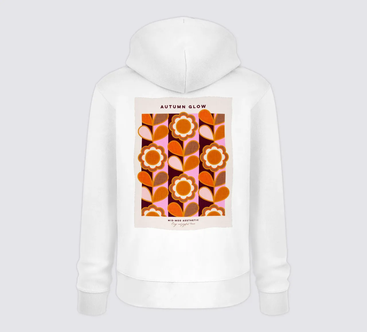 Bagliore d'autunno - Poster con motivo floreale a margherita Mid-Mod felpa con cappuccio da Dominique Vari