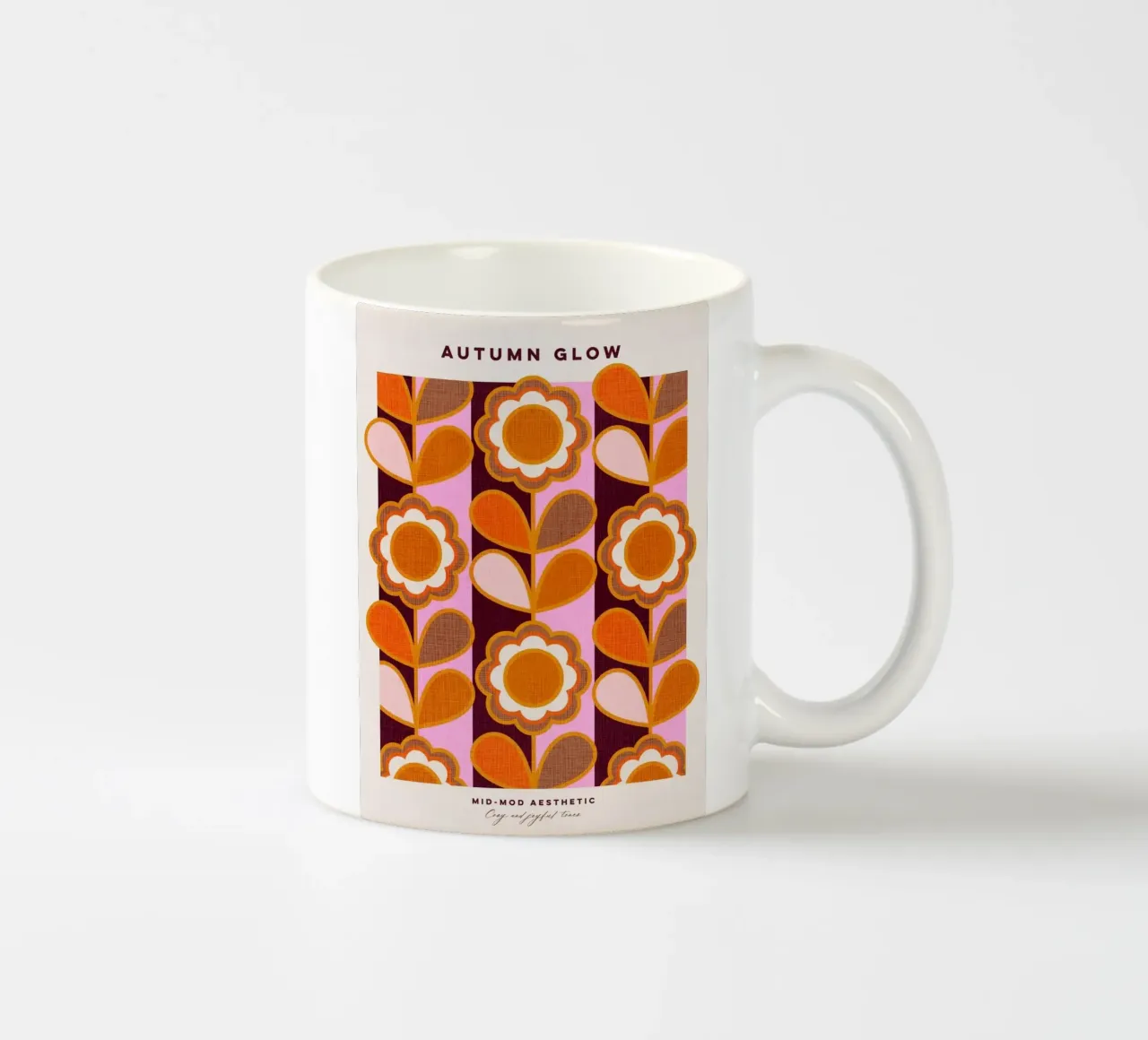 Bagliore d'autunno - Poster con motivo floreale a margherita Mid-Mod tazza in ceramica da Dominique Vari
