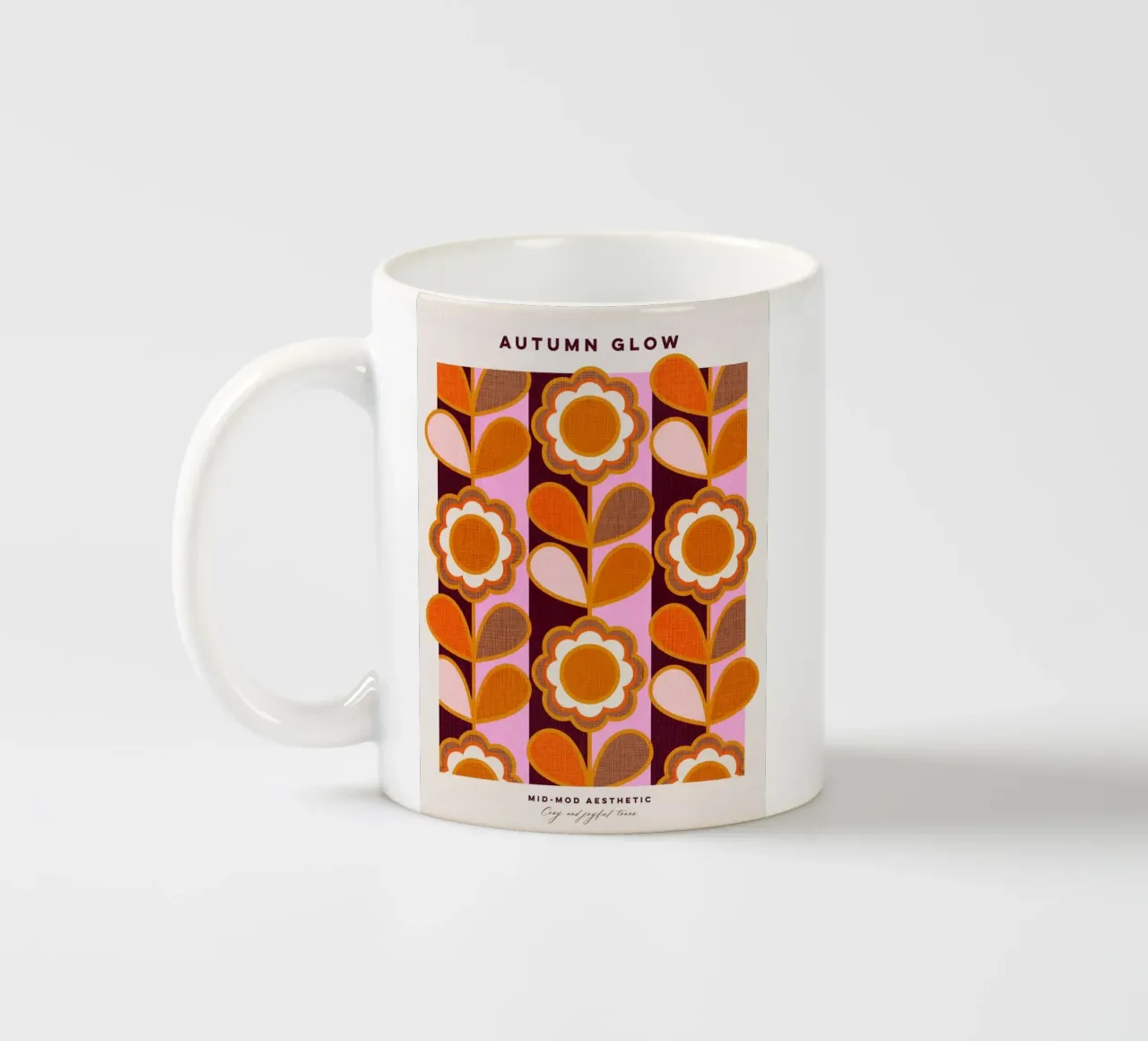 Bagliore d'autunno - Poster con motivo floreale a margherita Mid-Mod tazza in ceramica da Dominique Vari