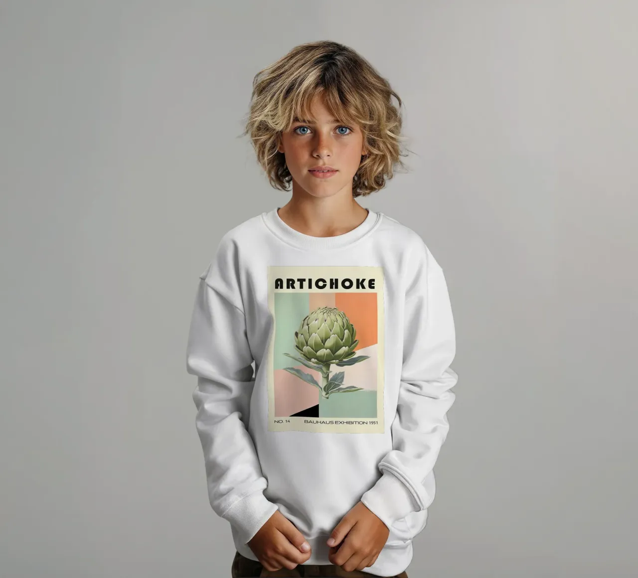 Verdure Bauhaus ai carciofi felpa bambino da kakaka