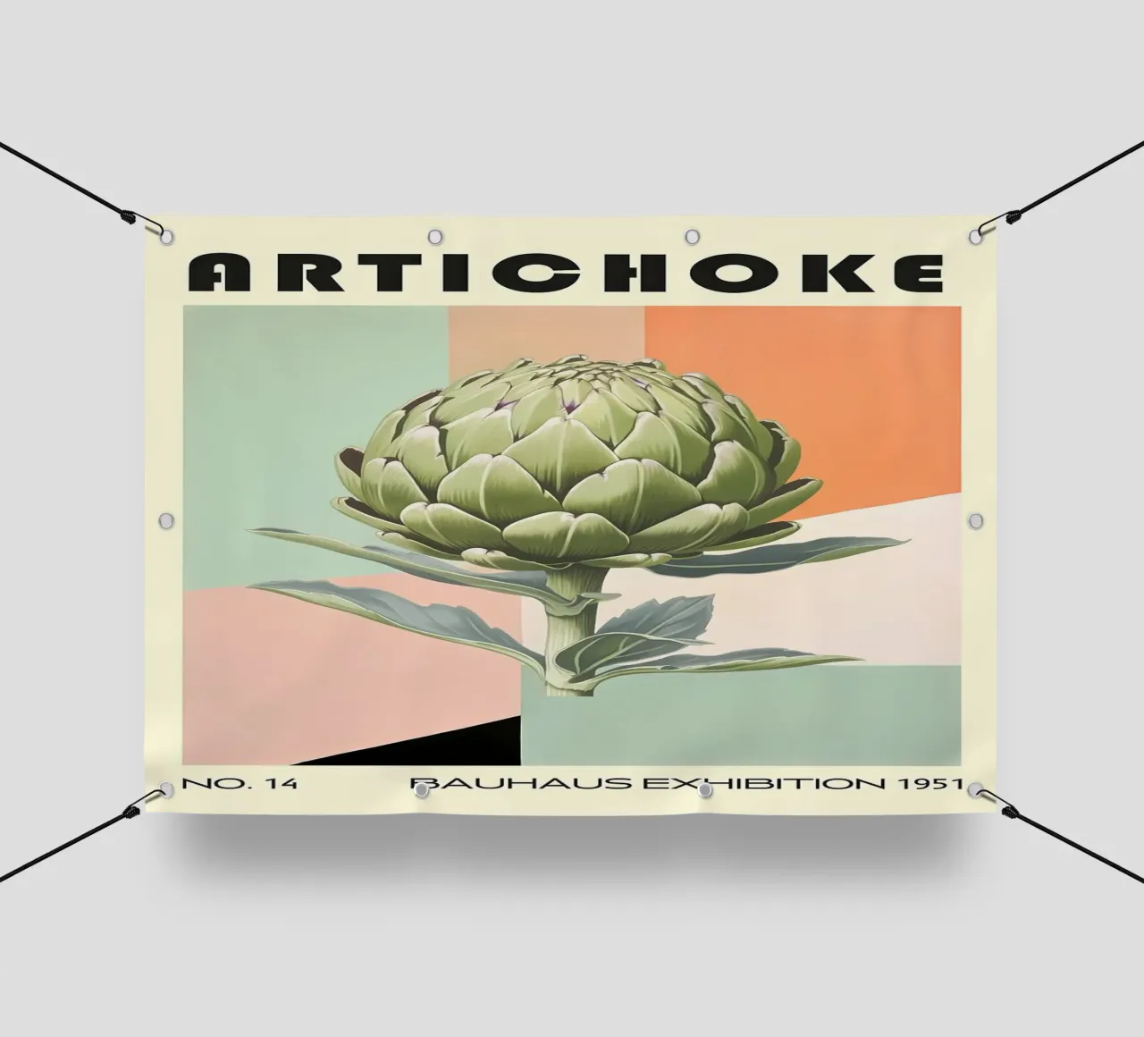Verdure Bauhaus ai carciofi telo in pvc da kakaka