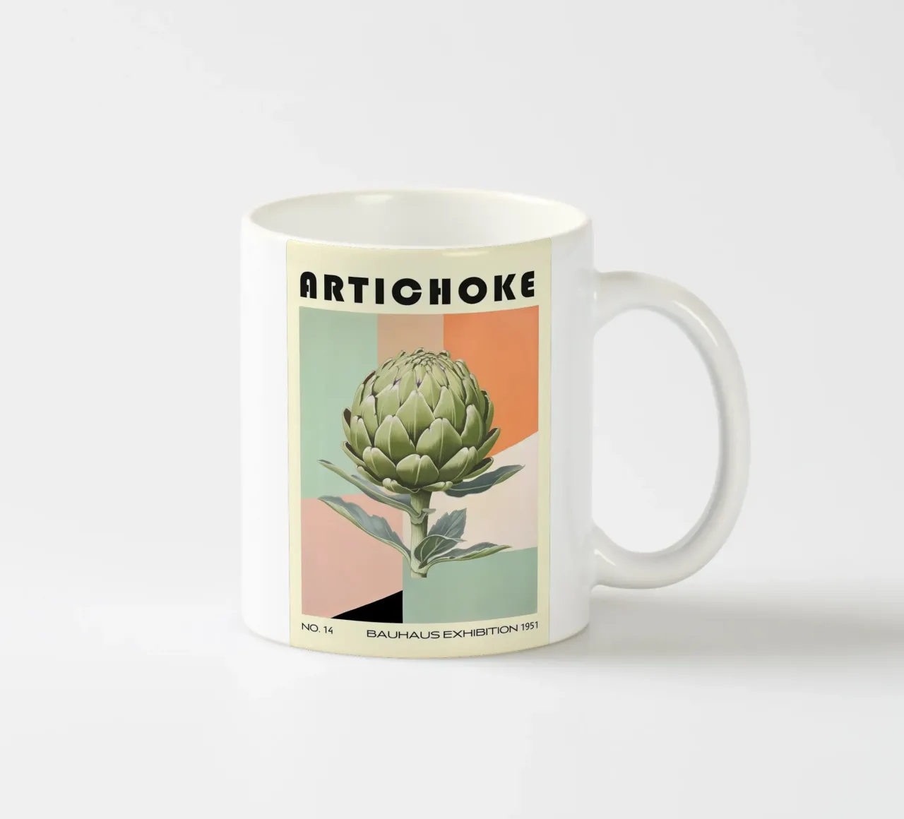 Verdure Bauhaus ai carciofi tazza in ceramica da kakaka