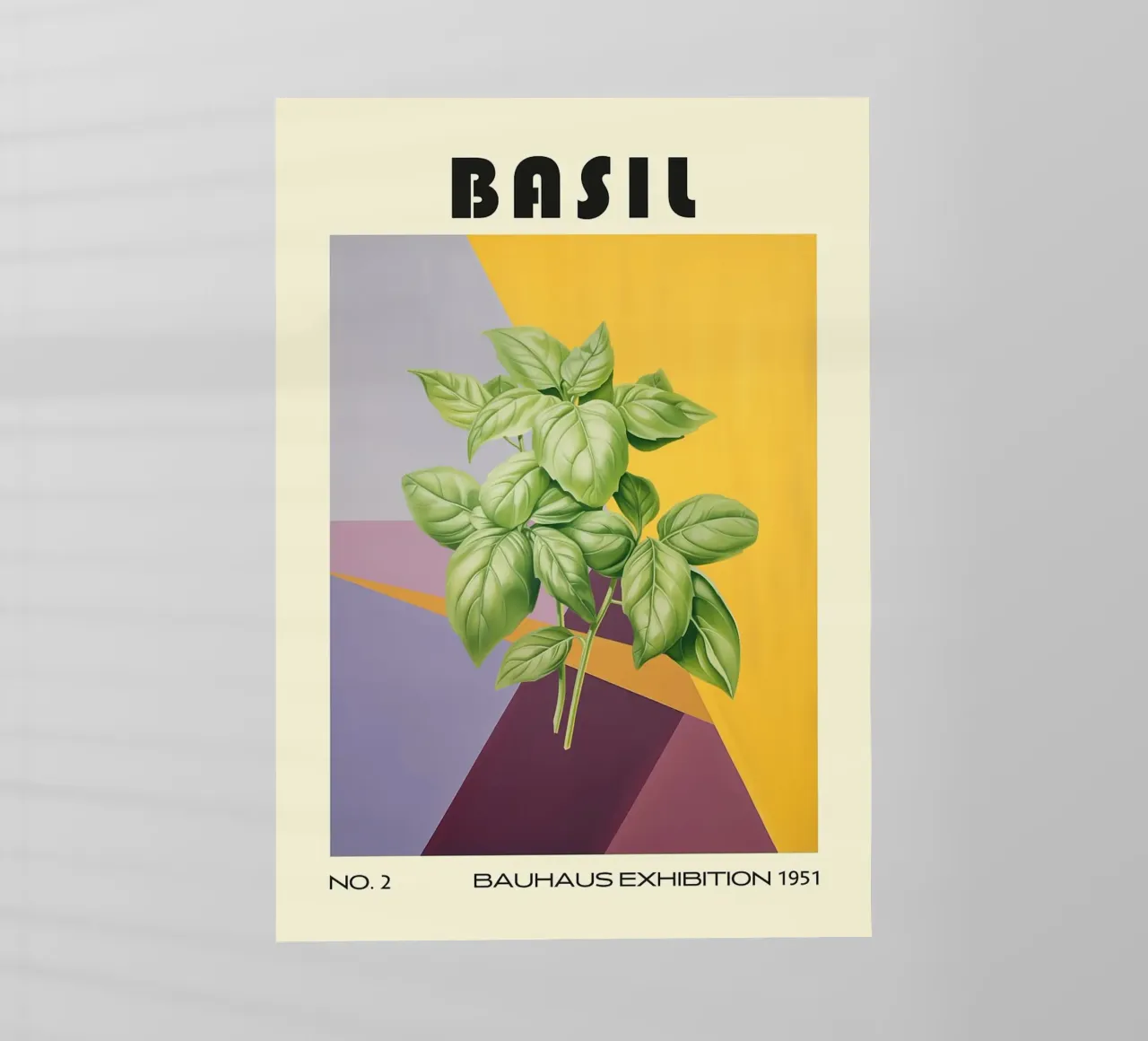 Basilico Cucina a base di erbe del metà del secolo pellicola backlit da kakaka
