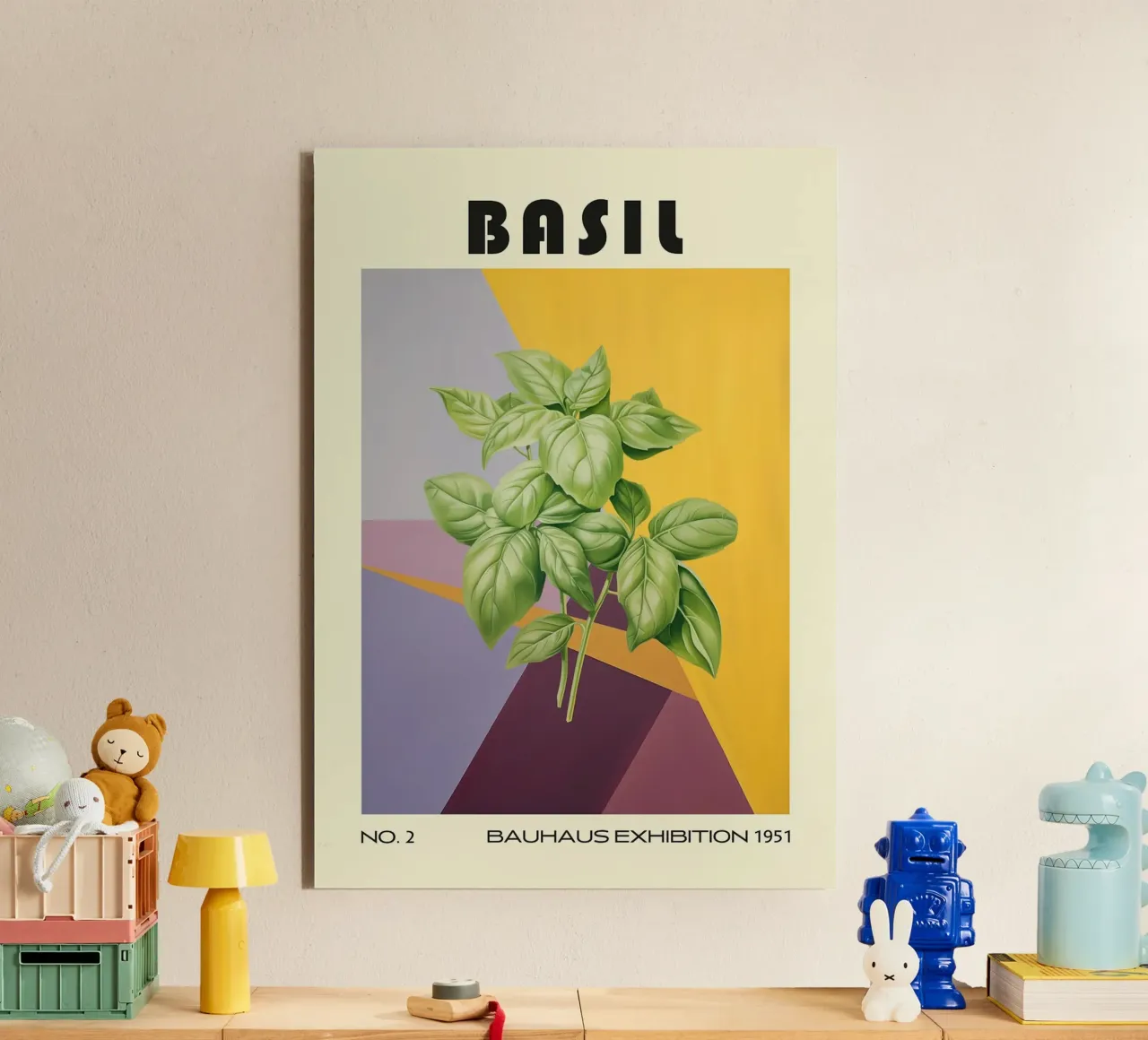 Basilico Cucina a base di erbe del metà del secolo alluminio dibond da kakaka