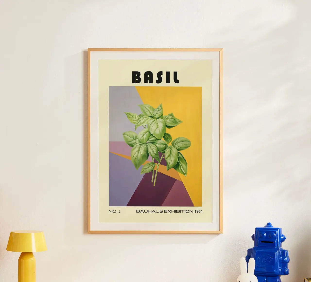 Basilico Cucina a base di erbe del metà del secolo poster da kakaka
