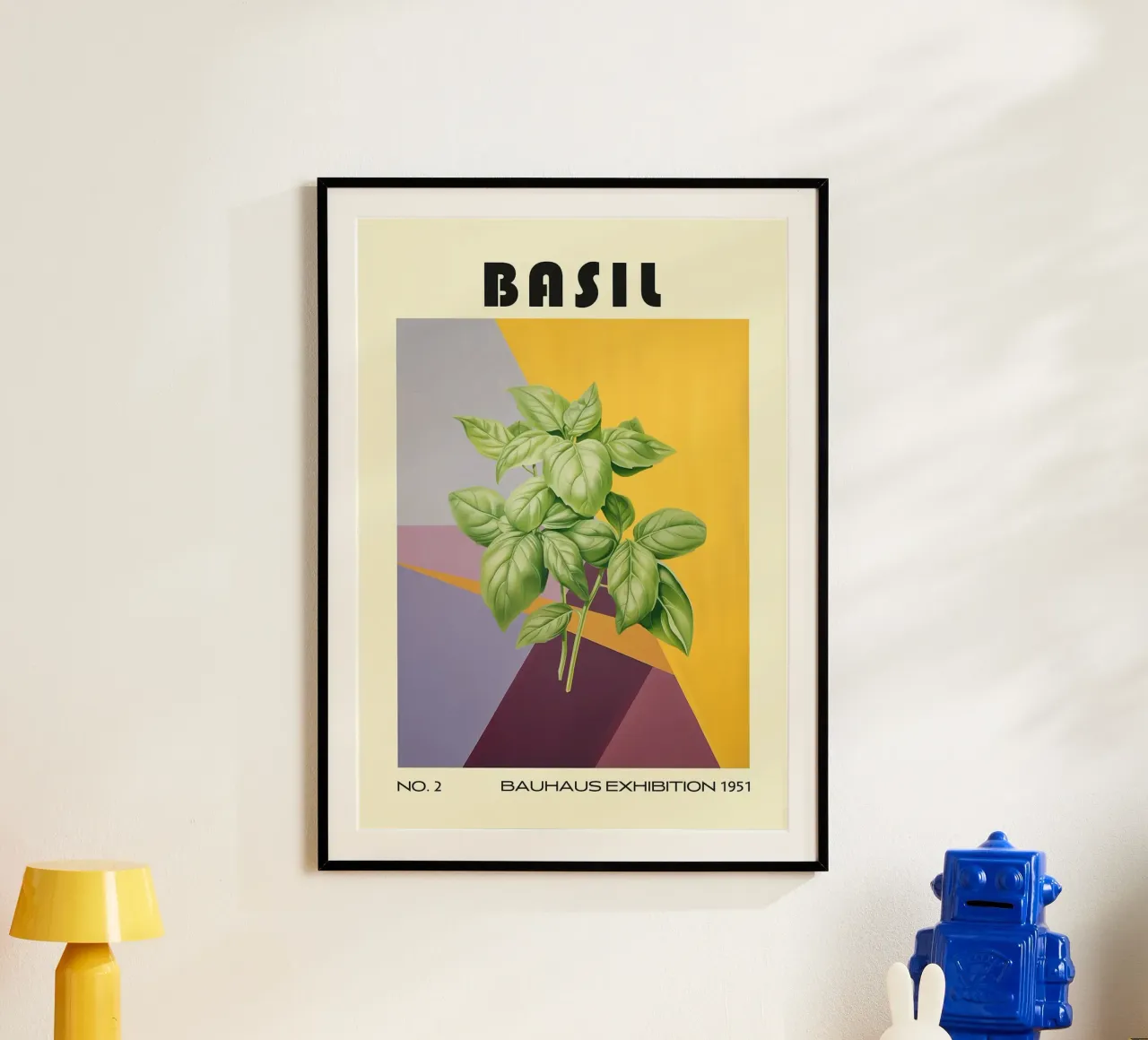 Basilico Cucina a base di erbe del metà del secolo poster da kakaka