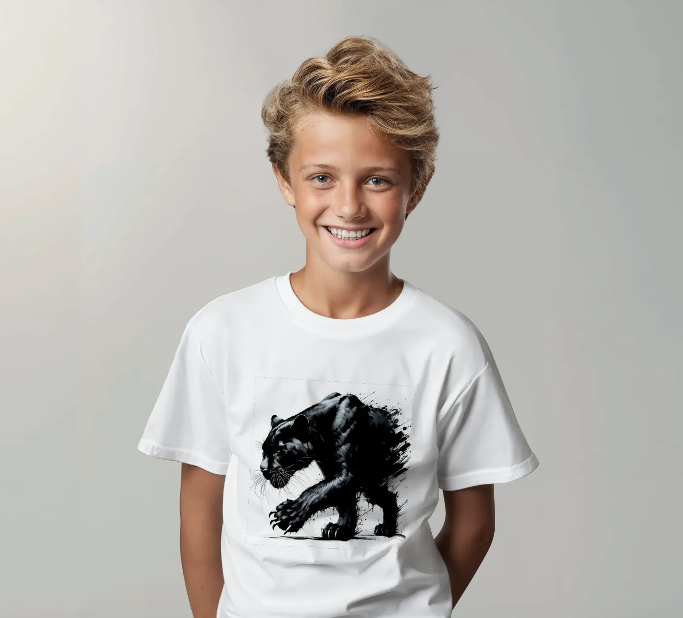 PANTERA NERA INAFFERRABILE t-shirt bambini da ARTOMATIC