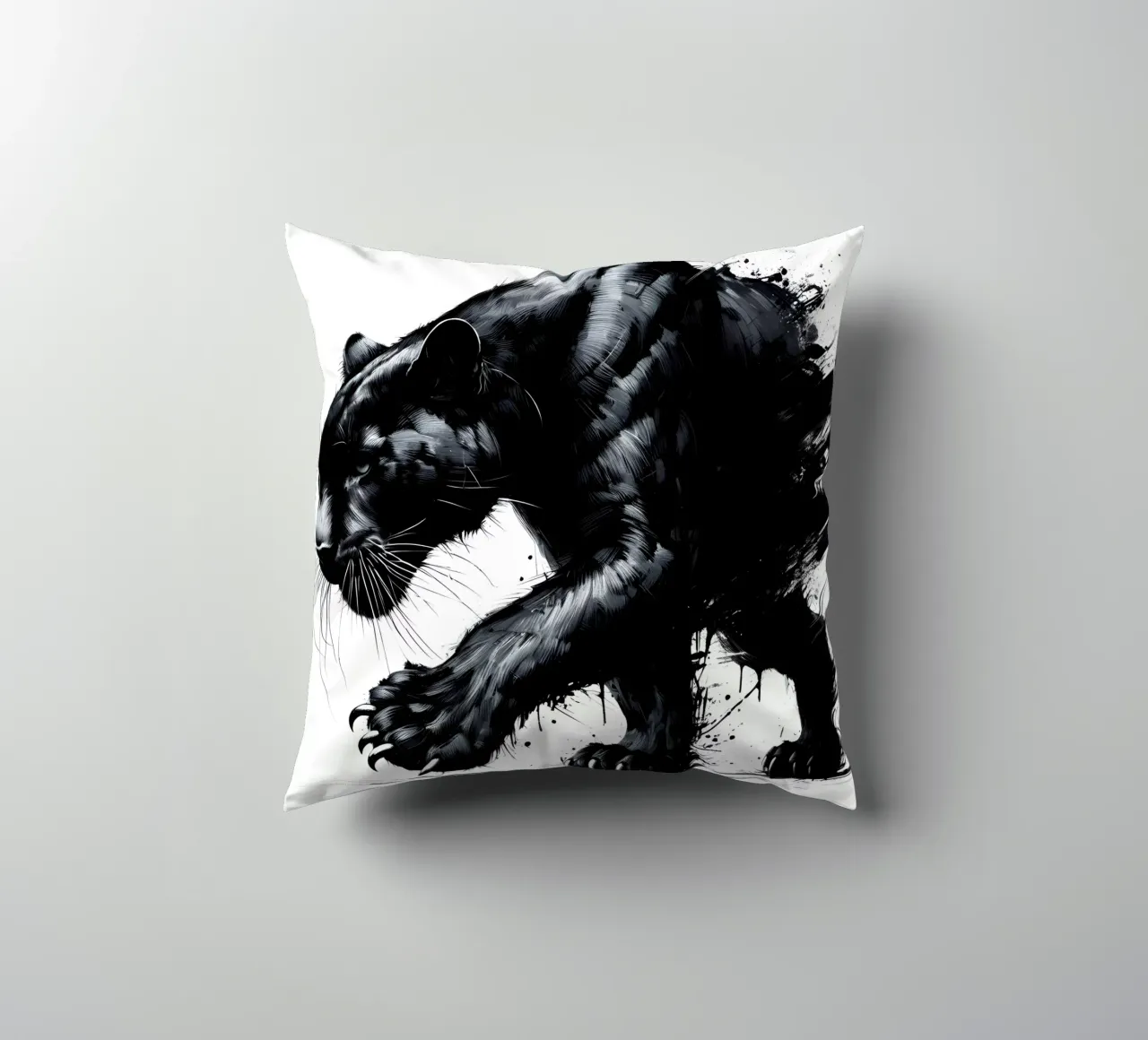 PANTERA NERA INAFFERRABILE cuscino da ARTOMATIC