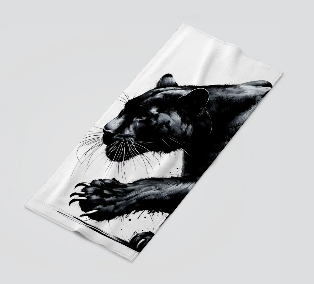 PANTERA NERA INAFFERRABILE telo mare da ARTOMATIC