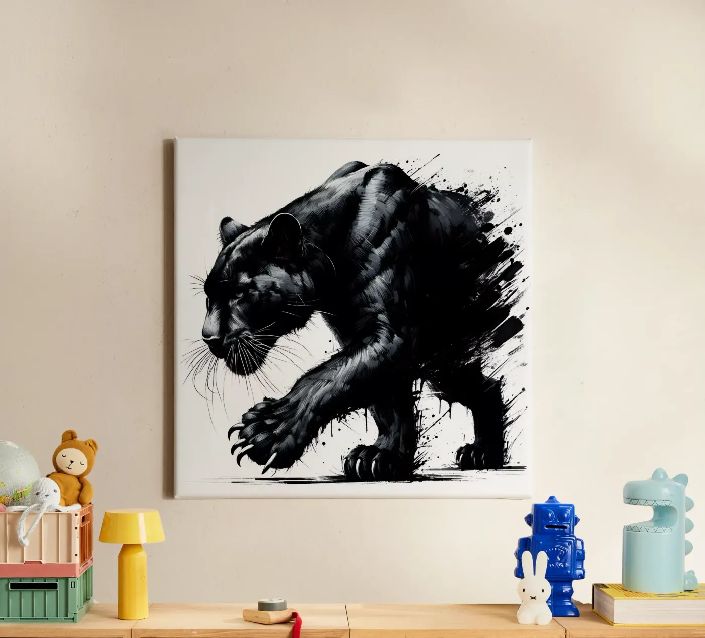 PANTERA NERA INAFFERRABILE tela da ARTOMATIC
