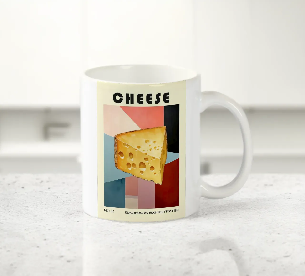 Formaggio Cucina di metà secolo tazza in ceramica da kakaka