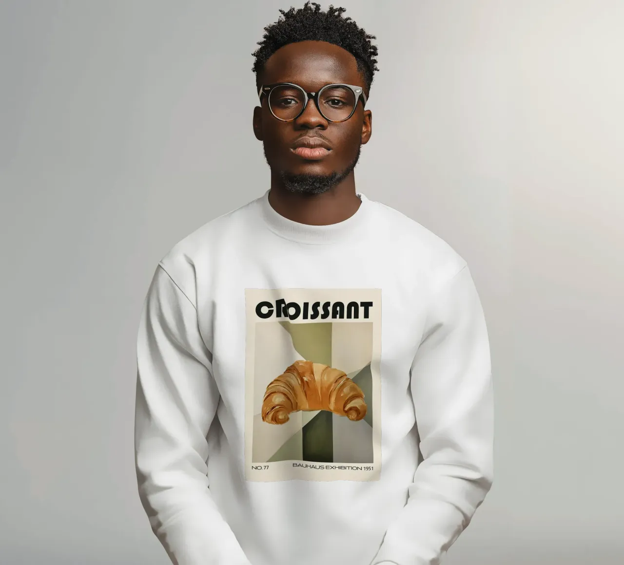 Croissant Bauhaus metà secolo felpa da kakaka