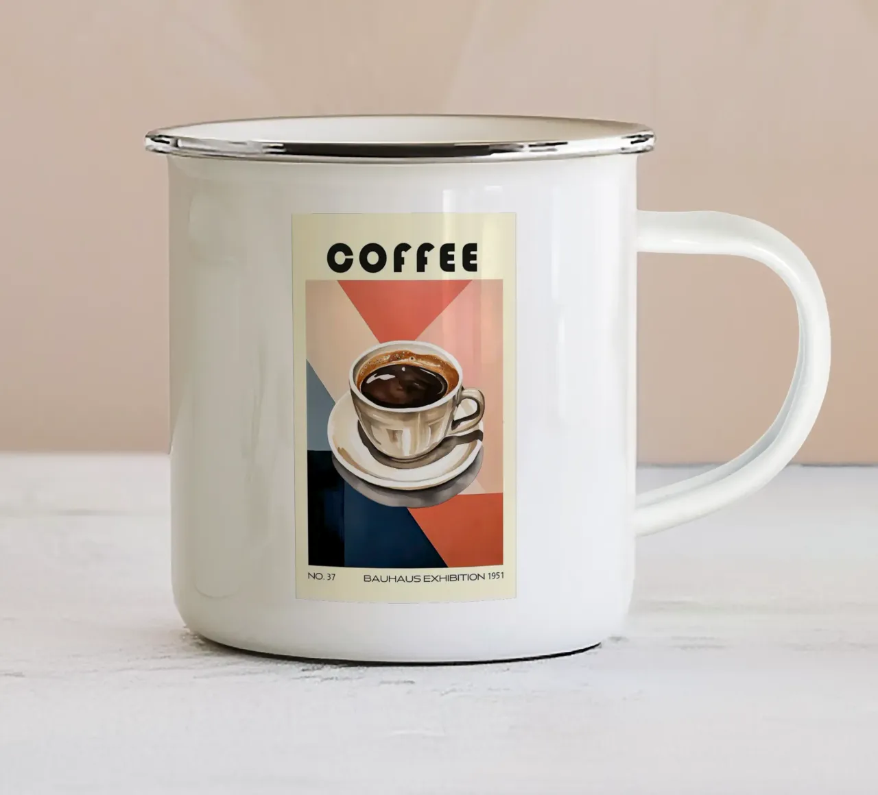 Caffè Bauhaus Cafe Cucina tazza in smalto da kakaka