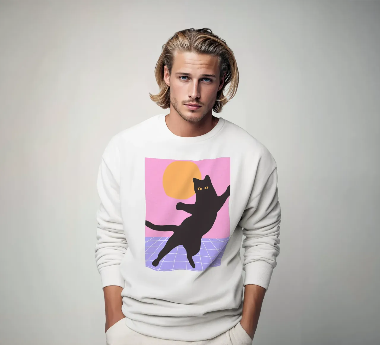 Disco Cat felpa da Kim Hubball Studio