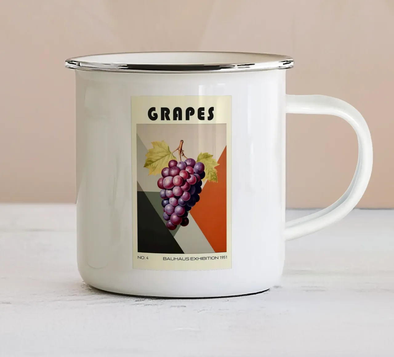 Uva Cucina da frutta del Medioevo tazza in smalto da kakaka