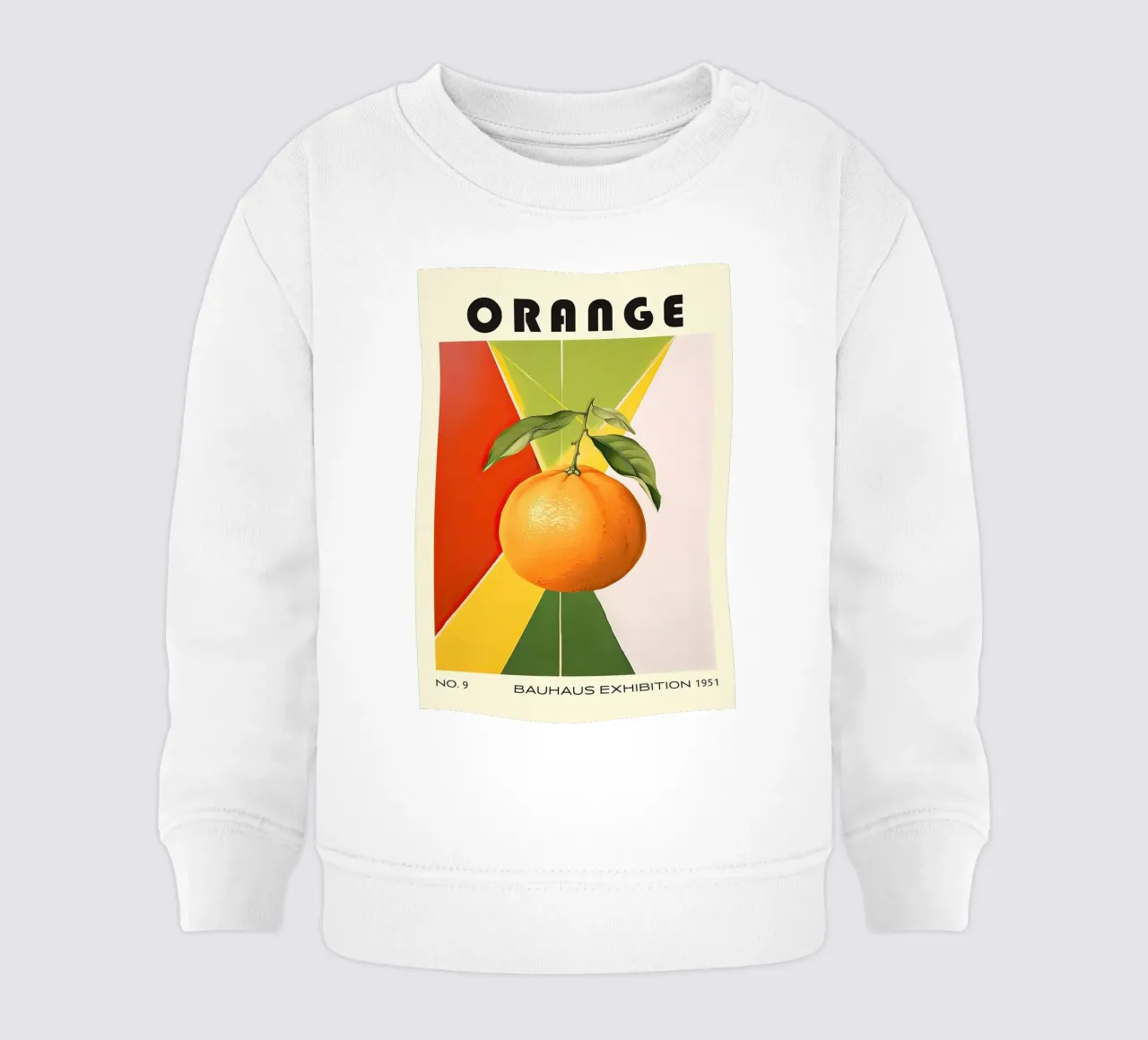 Frutta arancione Cucina di metà secolo felpa neonato da kakaka
