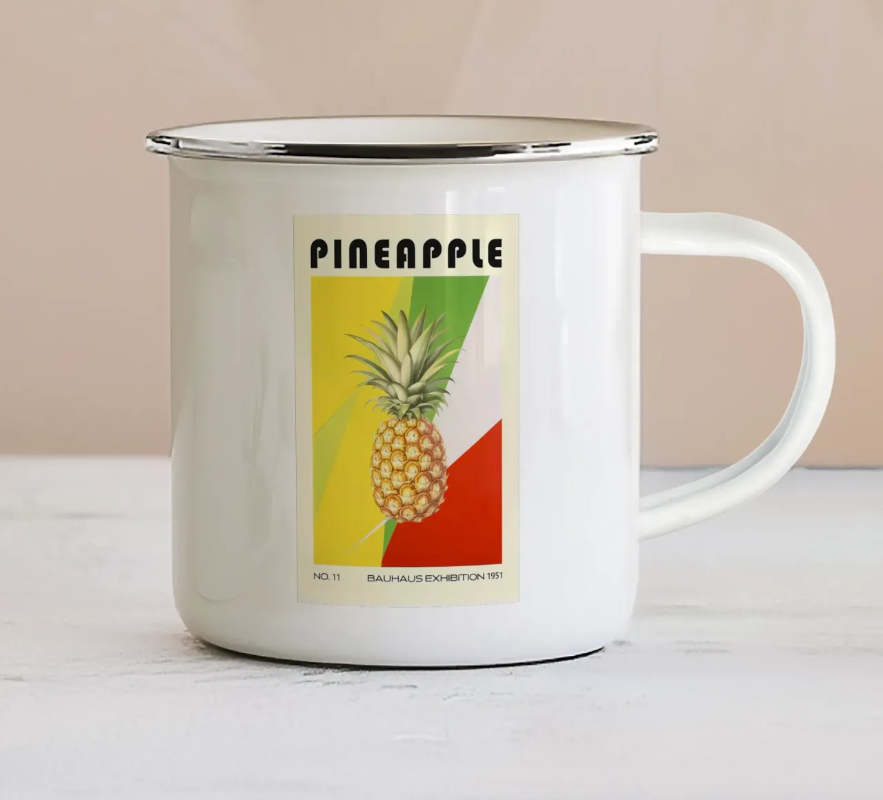 Cucina ananas del Medioevo tazza in smalto da kakaka