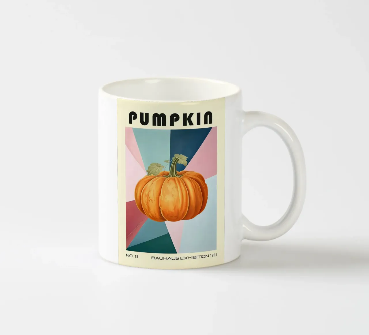 Cucina Bauhaus a forma di zucca, metà del secolo scorso tazza in ceramica da kakaka