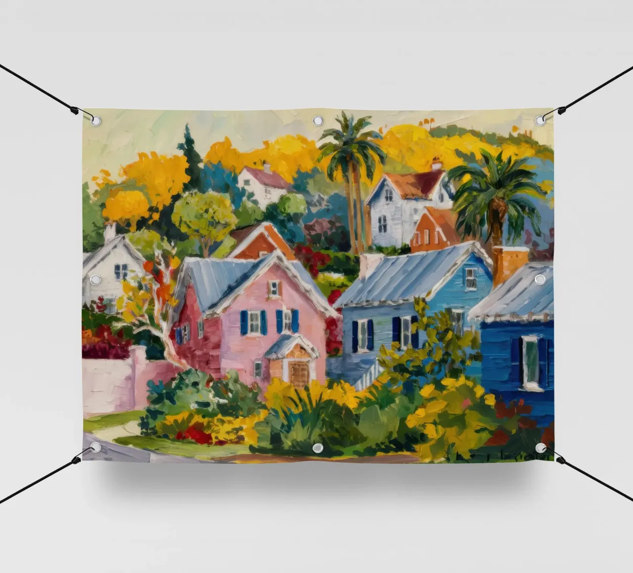 Patchwork del villaggio di Hillside telo in pvc da Angkasa Mist