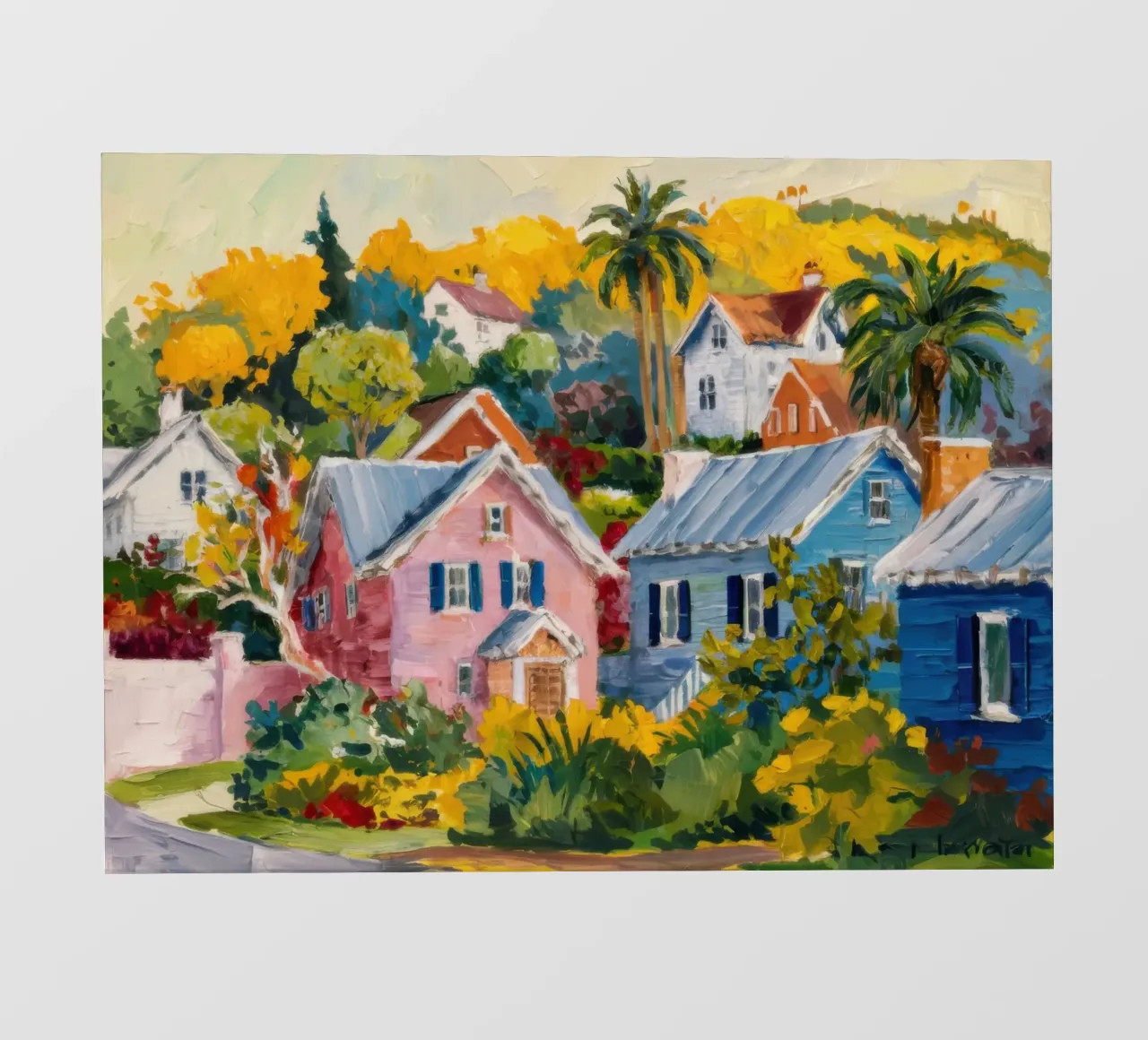 Patchwork del villaggio di Hillside telo in pvc da Angkasa Mist