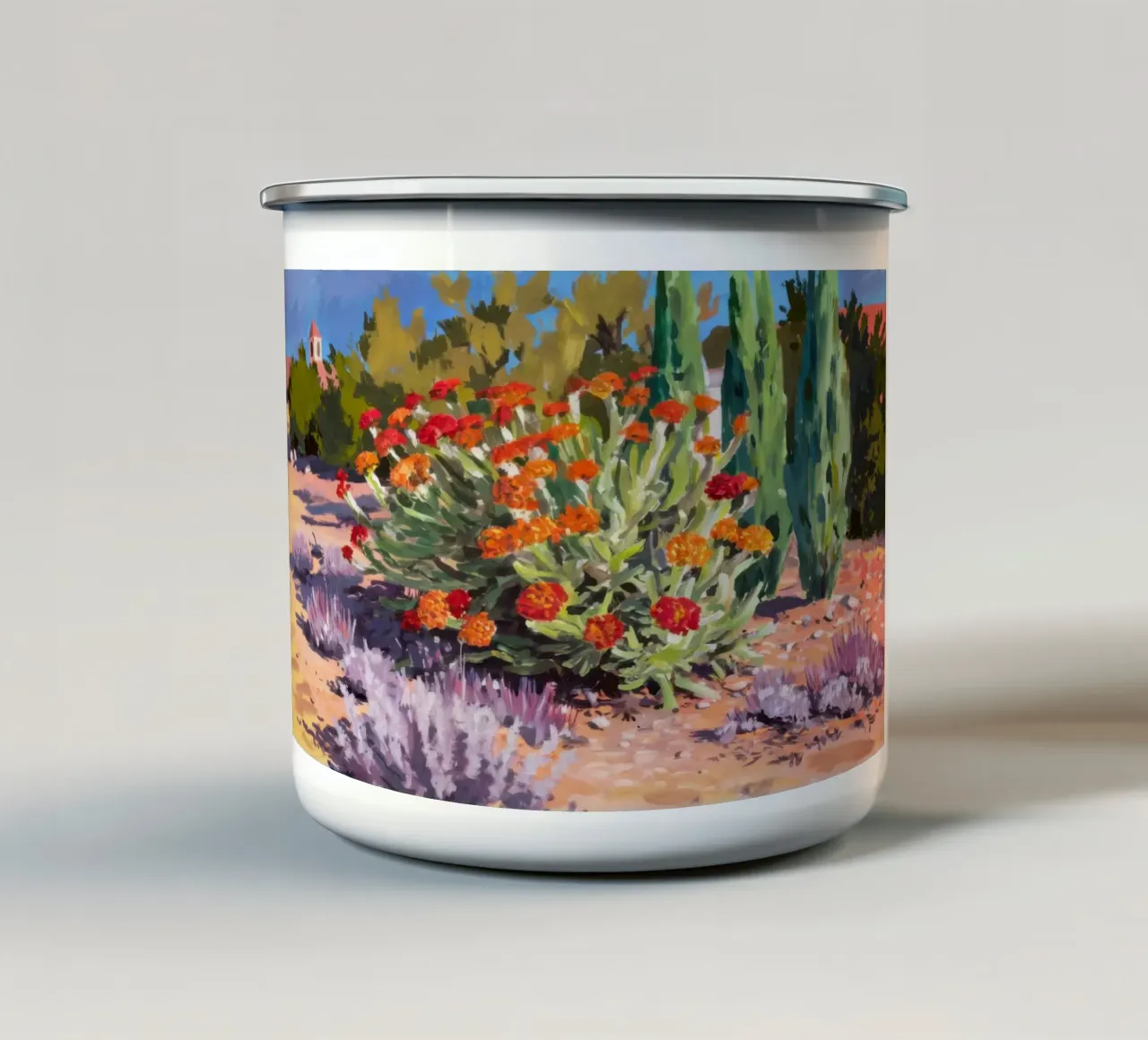 Giardino di succulente alla lavanda tazza in smalto da Angkasa Mist