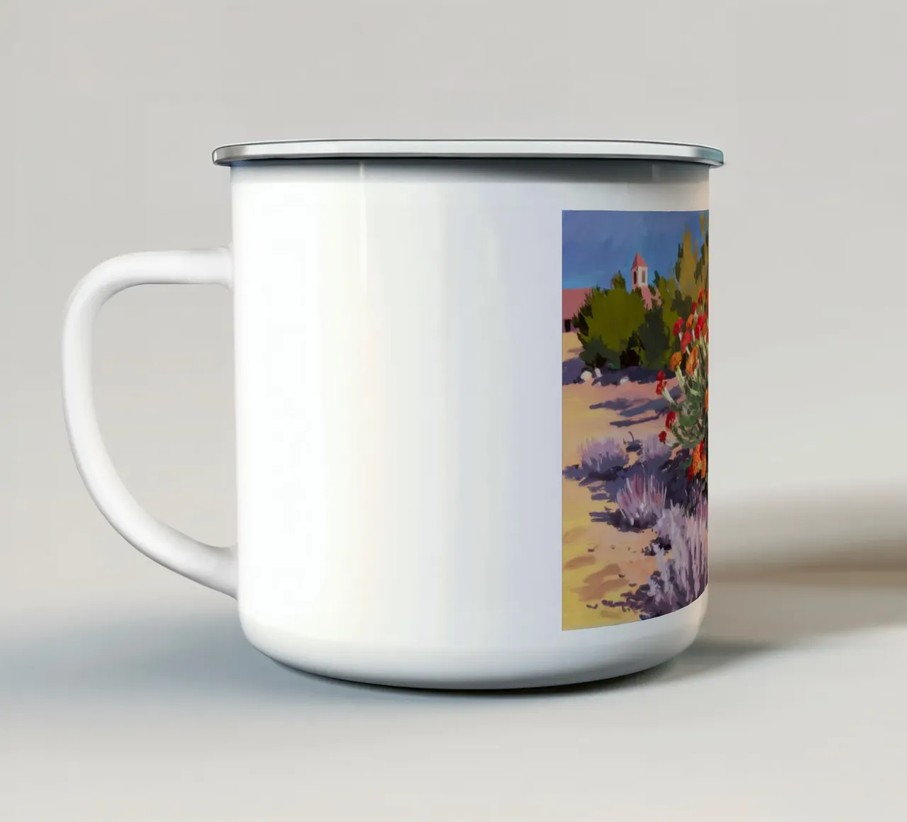 Giardino di succulente alla lavanda tazza in smalto da Angkasa Mist