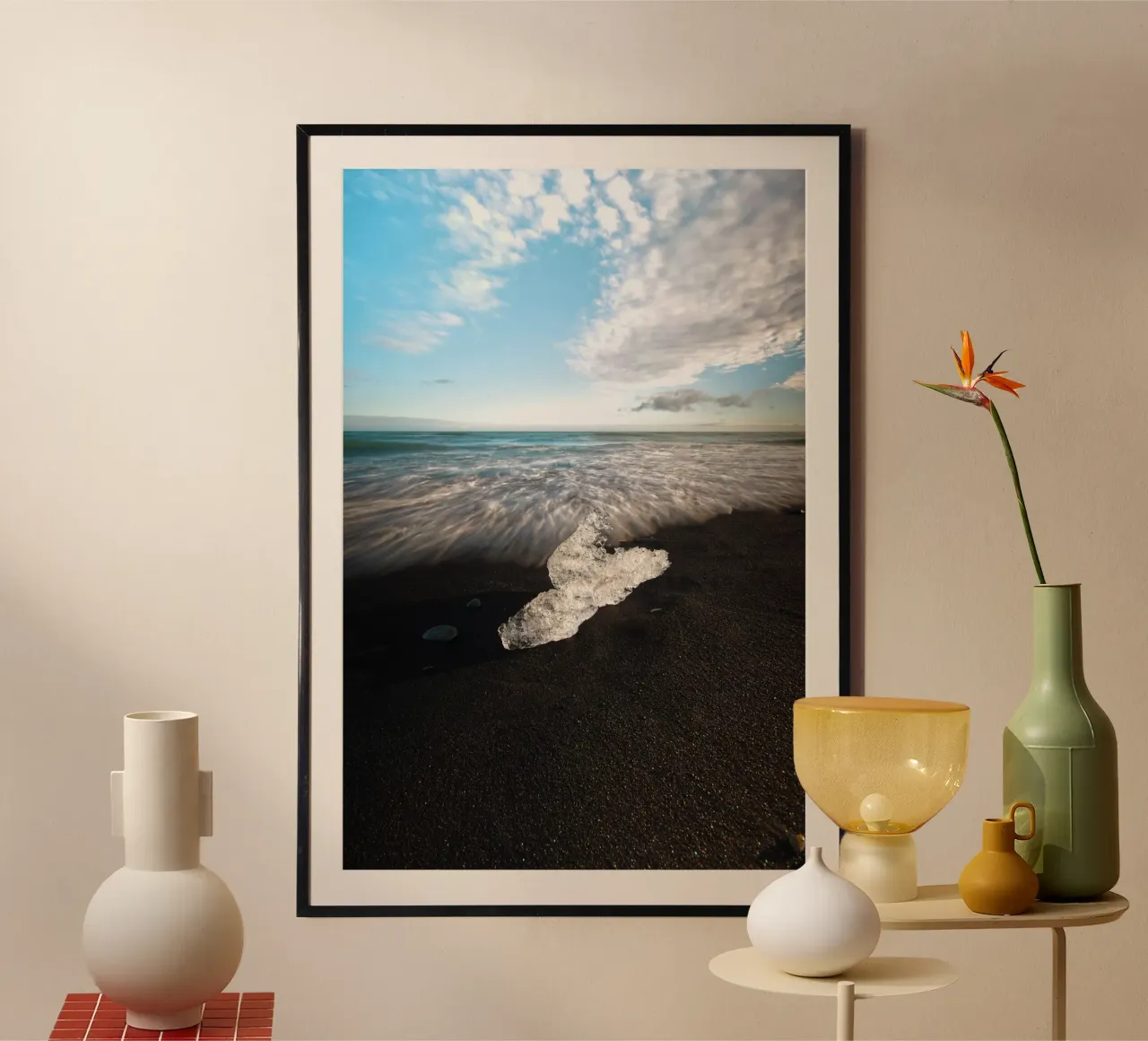 Blocco di ghiaccio sulla Diamond Beach poster da Fjöllart