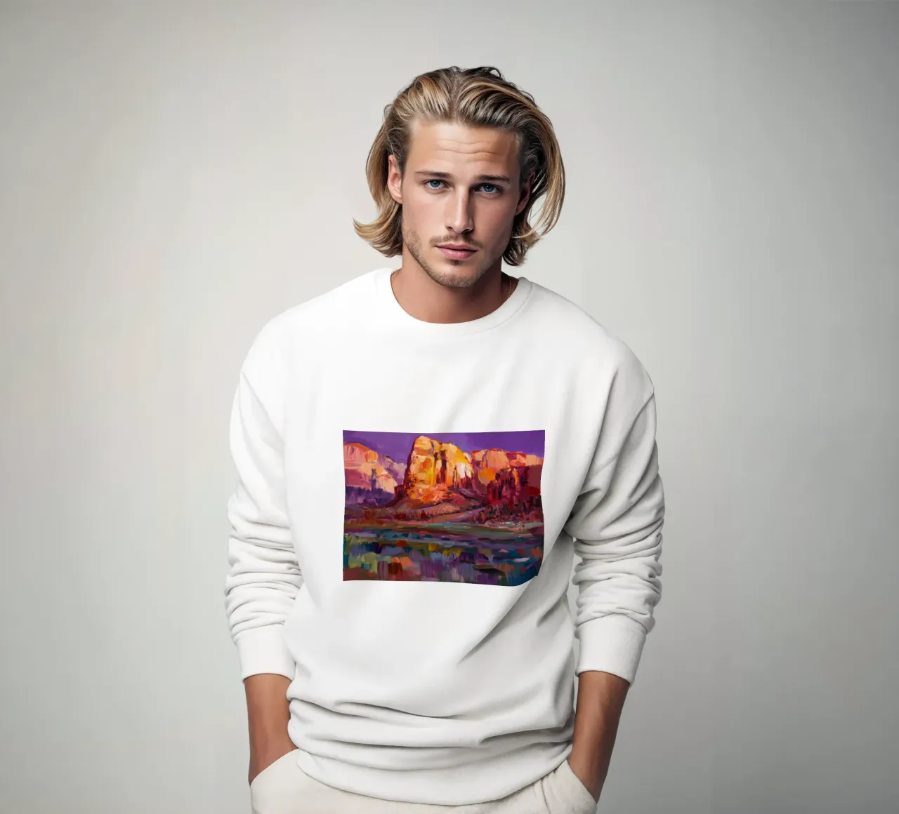 Violet Canyon schaduwen sweatshirt van Angkasa Mist