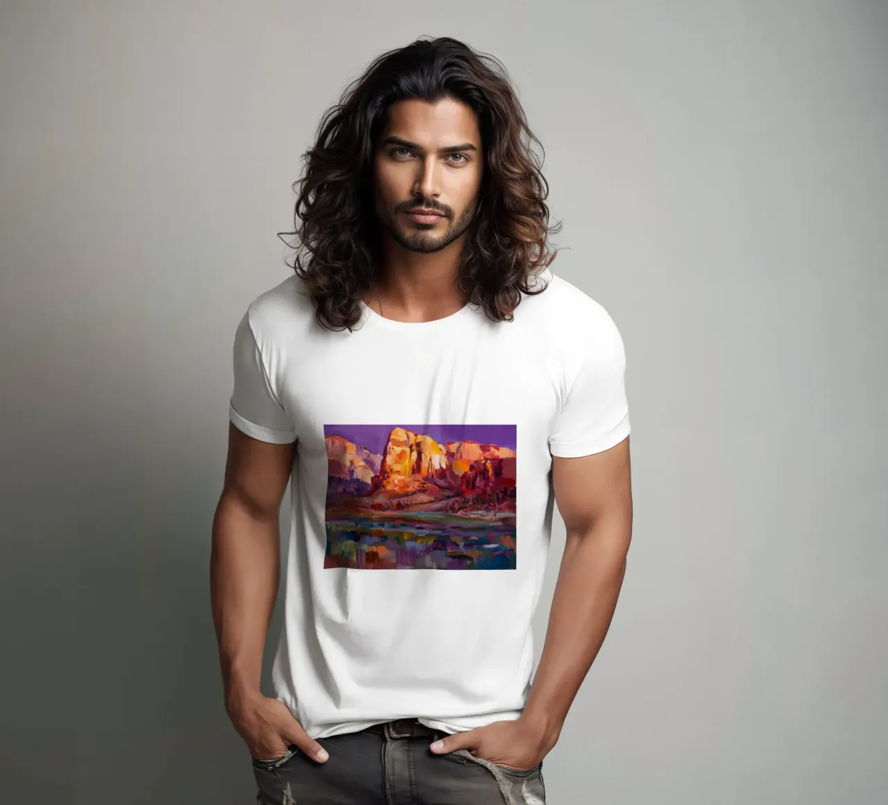 Violet Canyon schaduwen t-shirt van Angkasa Mist