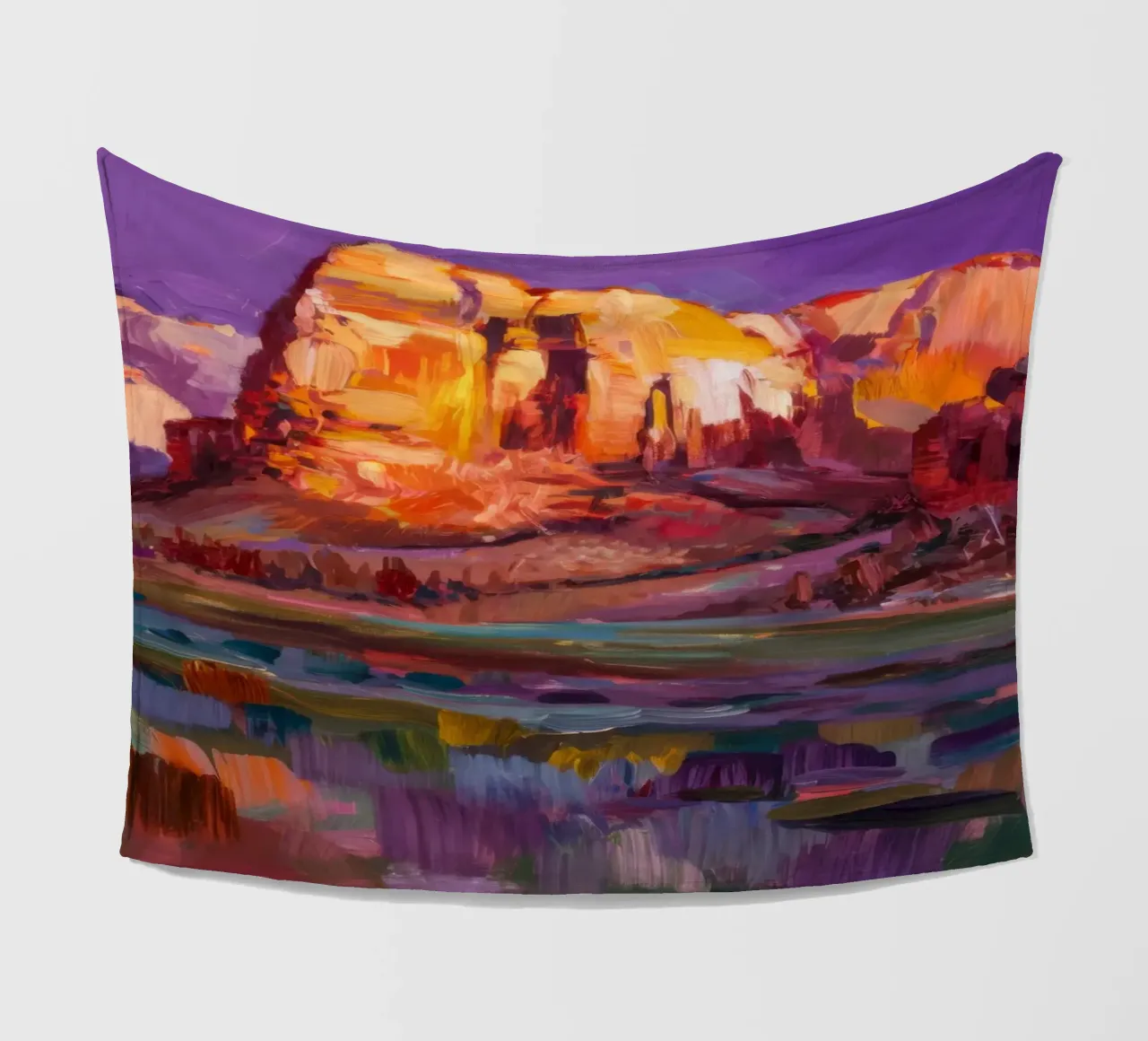Violet Canyon schaduwen fleecedeken van Angkasa Mist