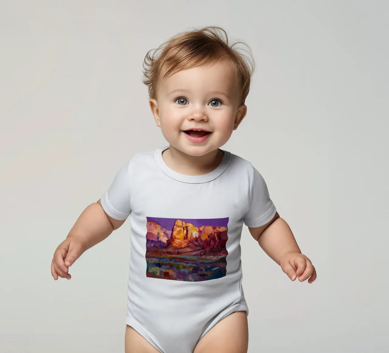 Violet Canyon schaduwen babyrompertje korte mouwen van Angkasa Mist