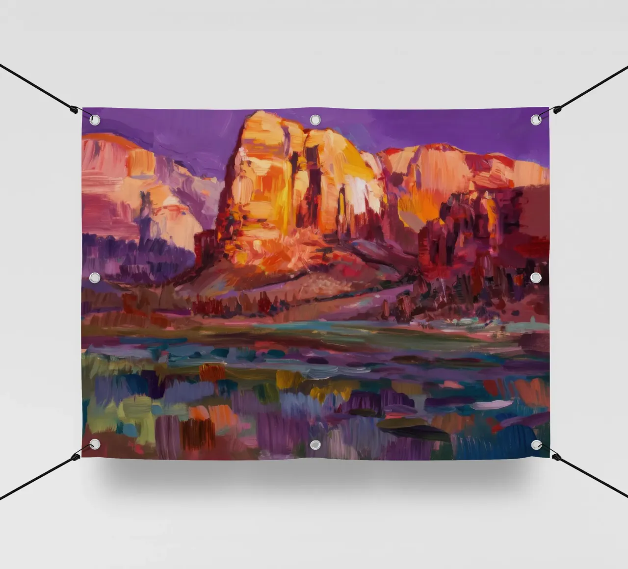 Violet Canyon schaduwen pvc-zeil van Angkasa Mist