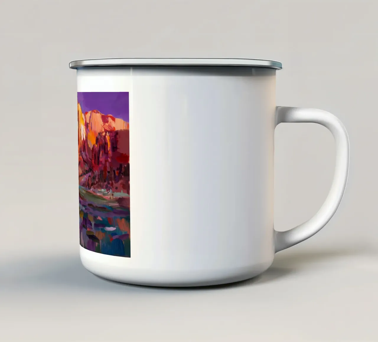 Ombre del Canyon Viola tazza in smalto da Angkasa Mist