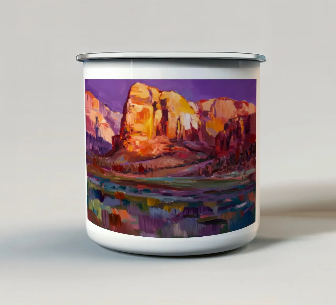 Ombre del Canyon Viola tazza in smalto da Angkasa Mist