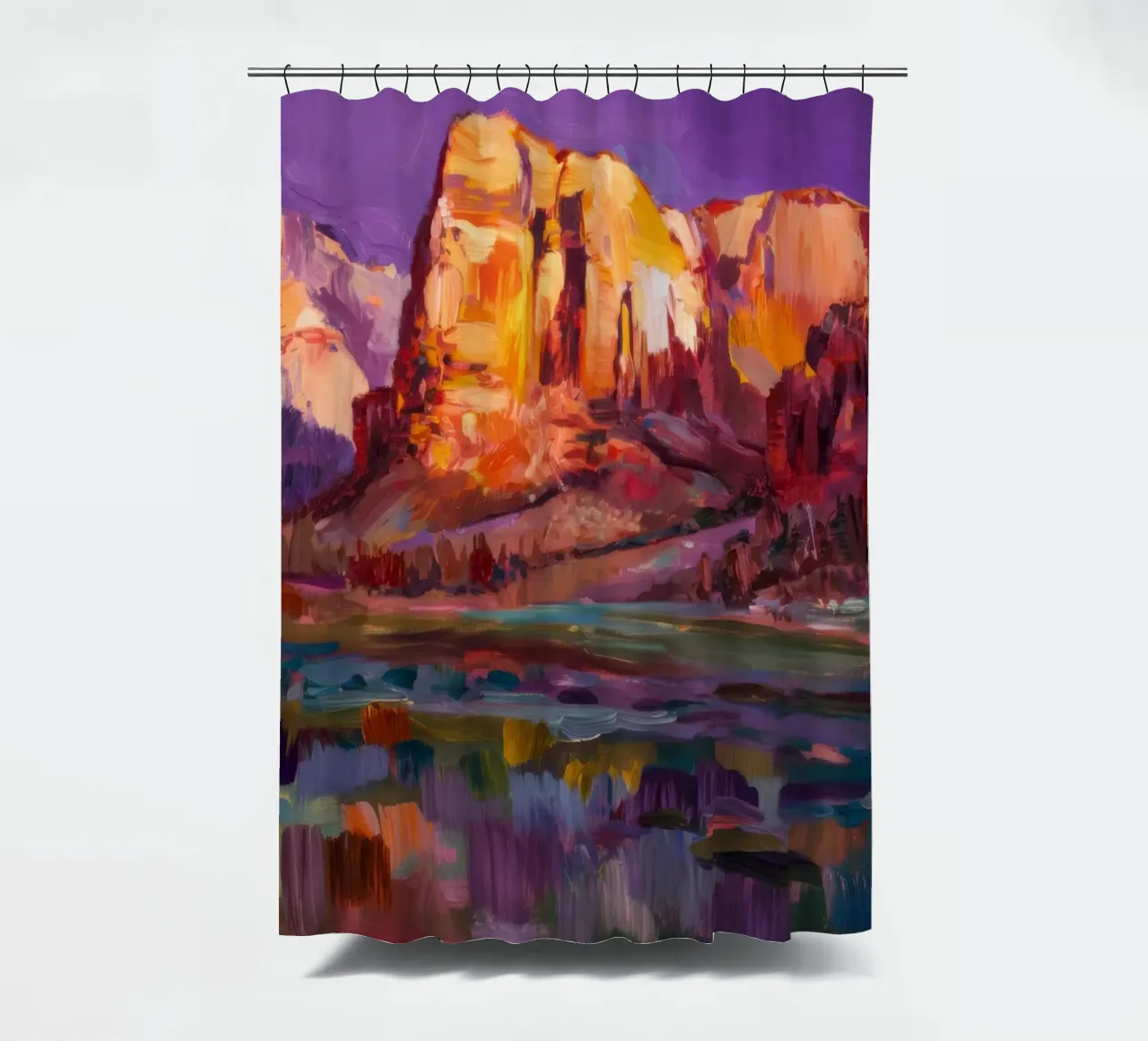 Violet Canyon schaduwen douchegordijn van Angkasa Mist