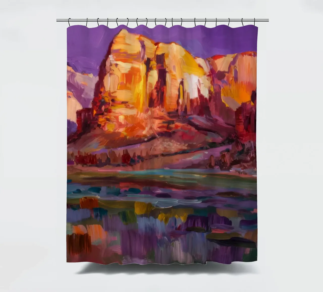 Violet Canyon schaduwen douchegordijn van Angkasa Mist