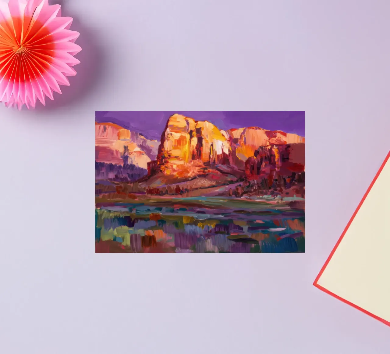 Violet Canyon schaduwen sticker van Angkasa Mist