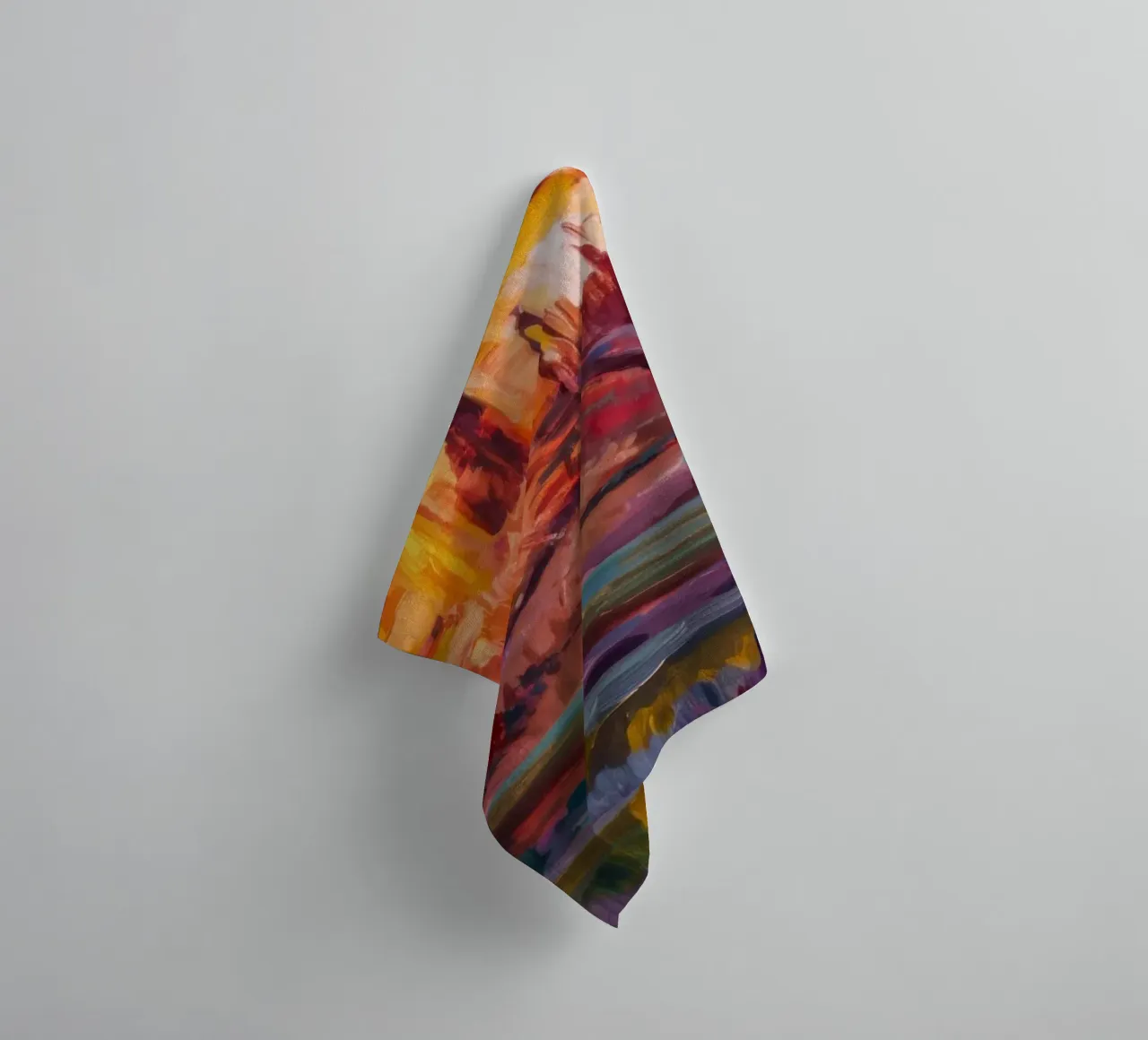 Violet Canyon schaduwen badhanddoek van Angkasa Mist