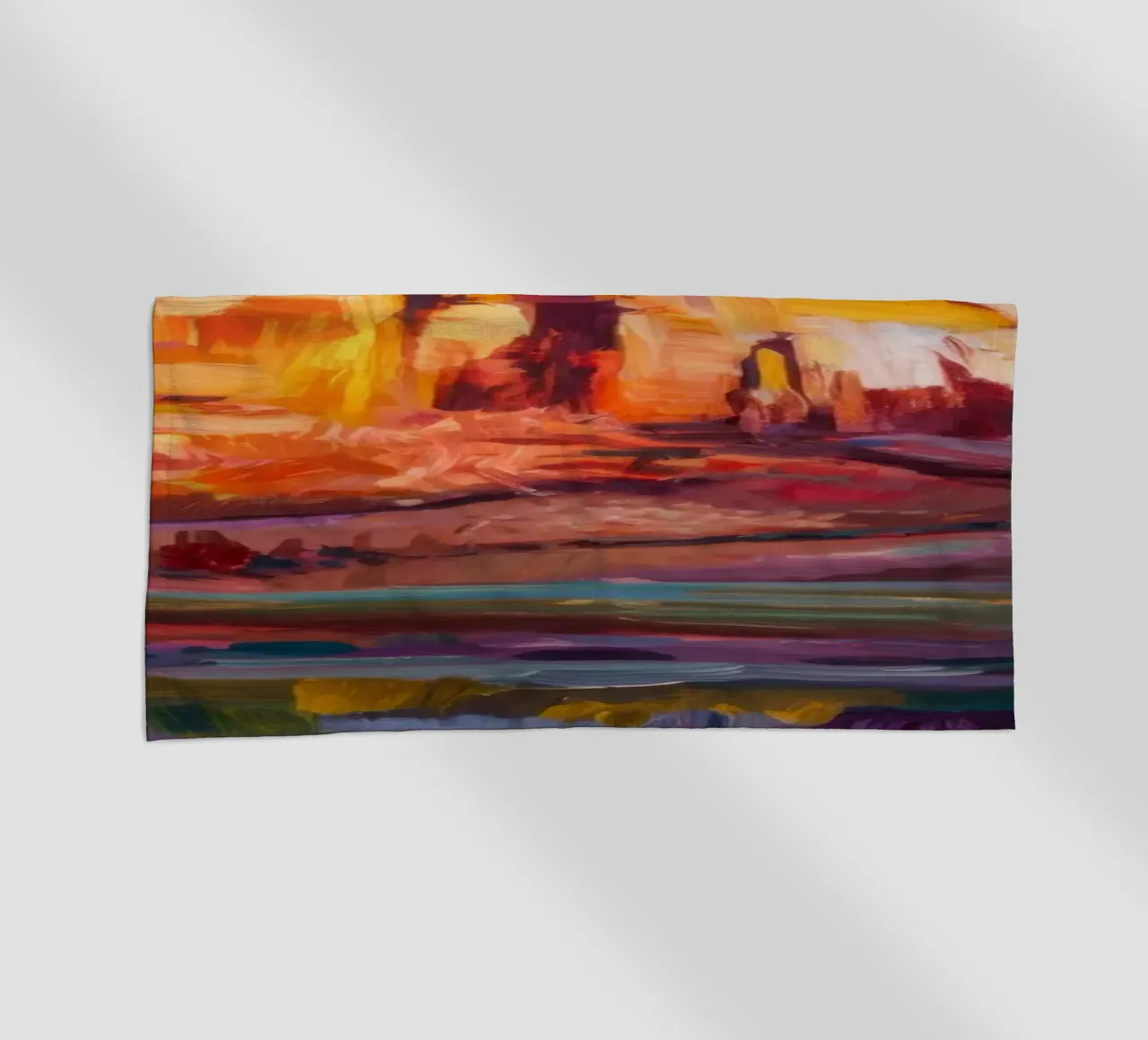 Violet Canyon schaduwen strandhanddoek van Angkasa Mist