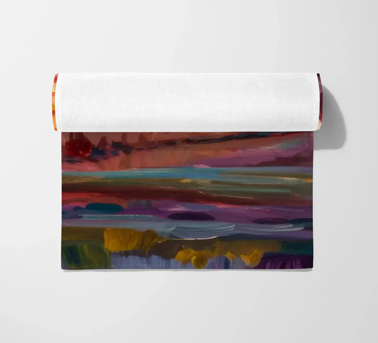 Violet Canyon schaduwen strandhanddoek van Angkasa Mist