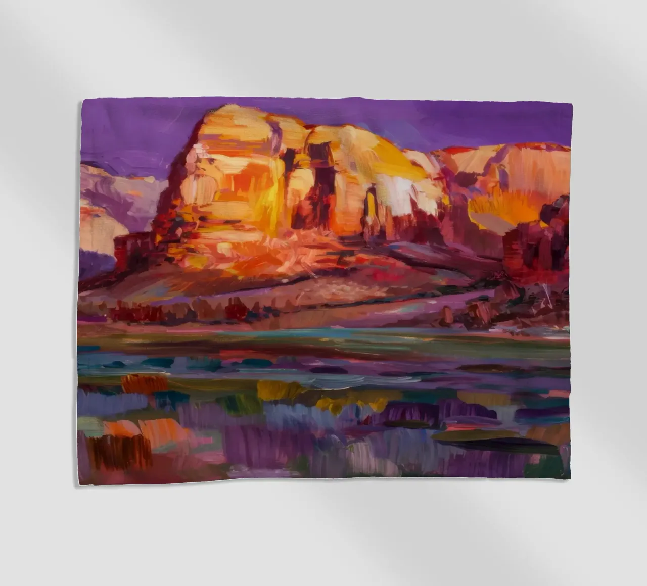 Violet Canyon schaduwen strandhanddoek van Angkasa Mist