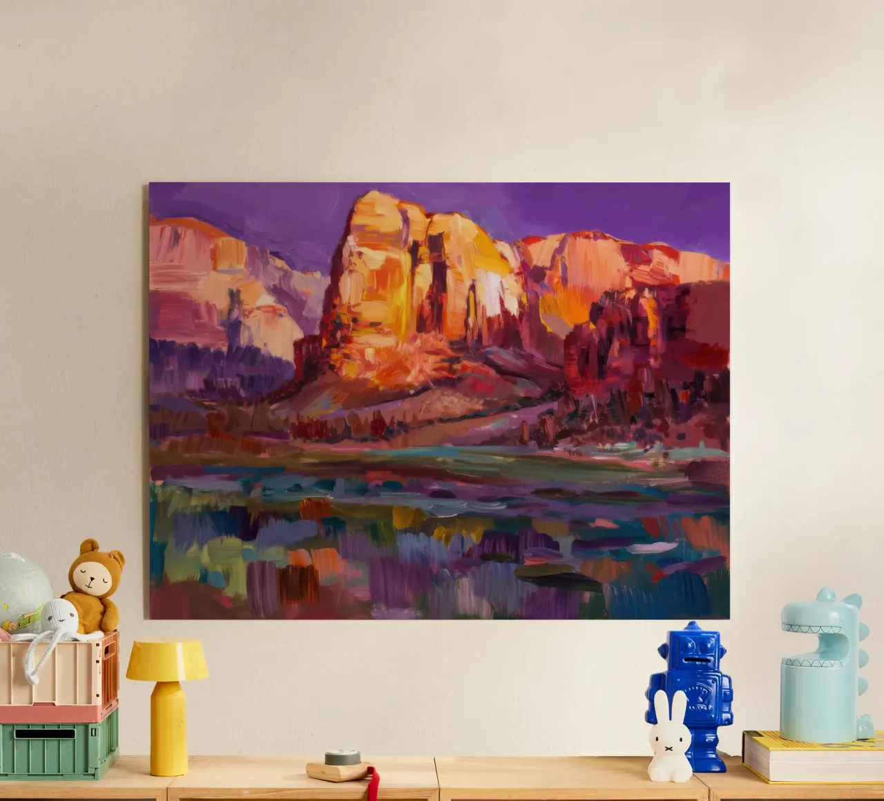 Violet Canyon schaduwen acryl van Angkasa Mist